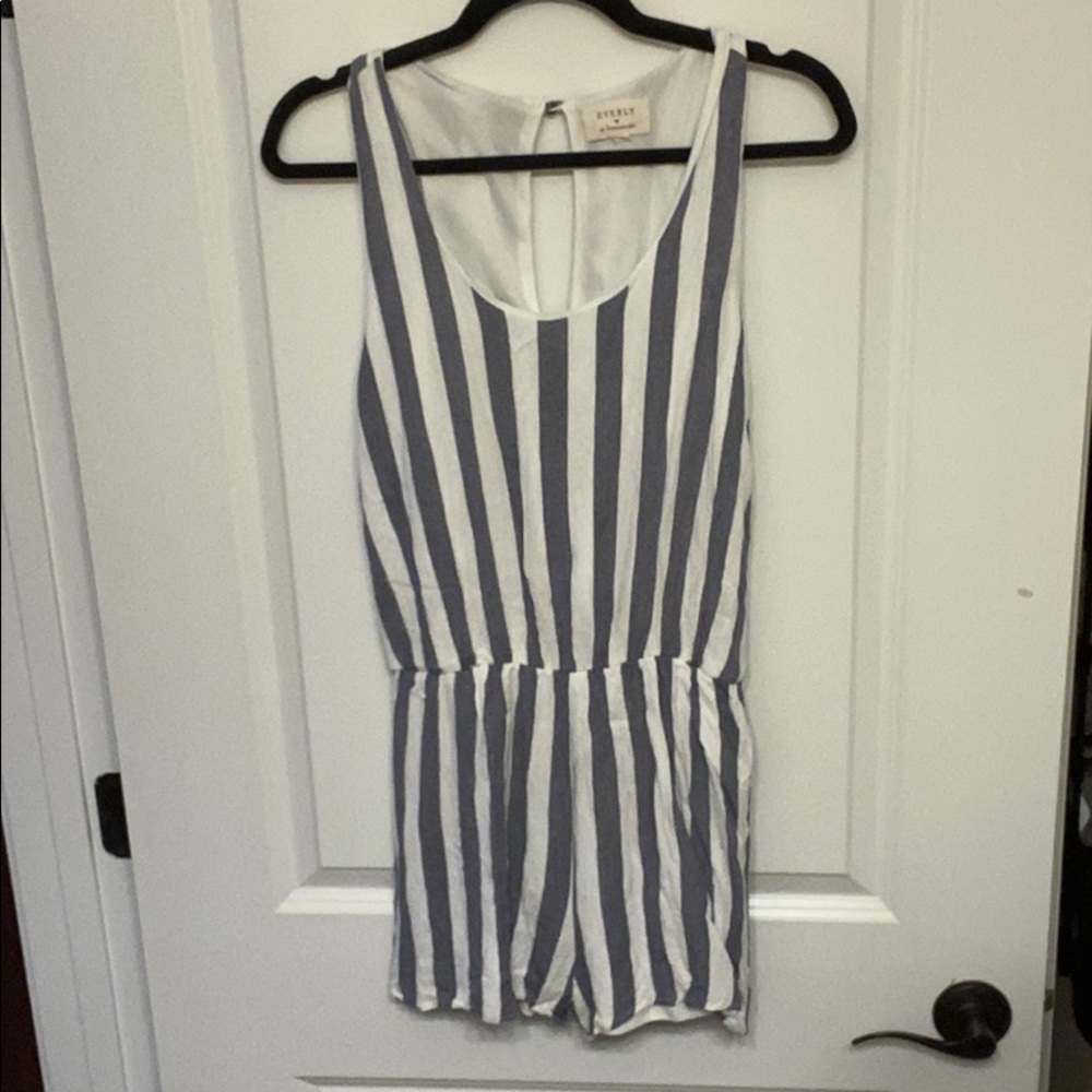 Pinstripe short romper